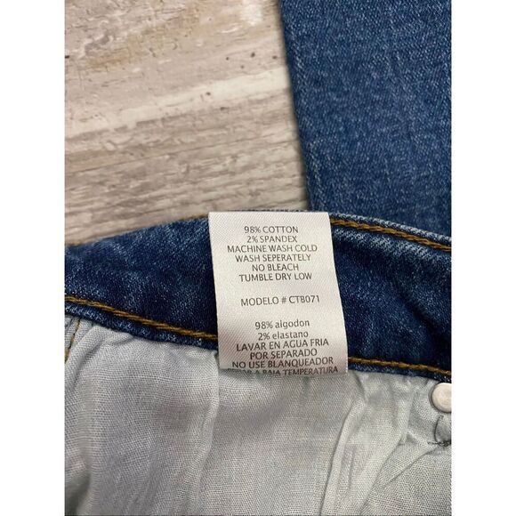 C'est Toi Black Label Jeans Crop Skinny Denim Frayed Hem Women’s Junior’s Sz 5 - Picture 5 of 5